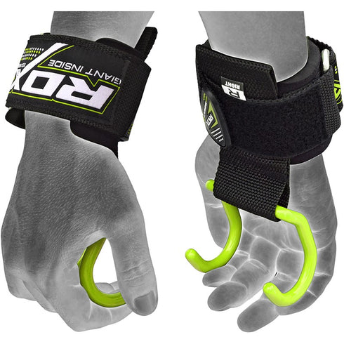 RDX W15 ANCHOR GYM HOOK STRAPS(Green)-1